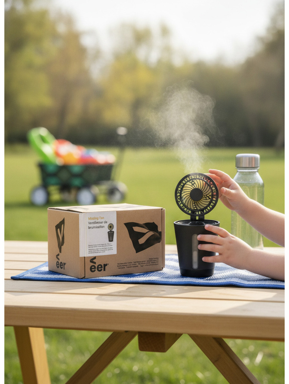 Veer Misting Fan - Portable Cooling Fan for Cup Holders (New In Box)